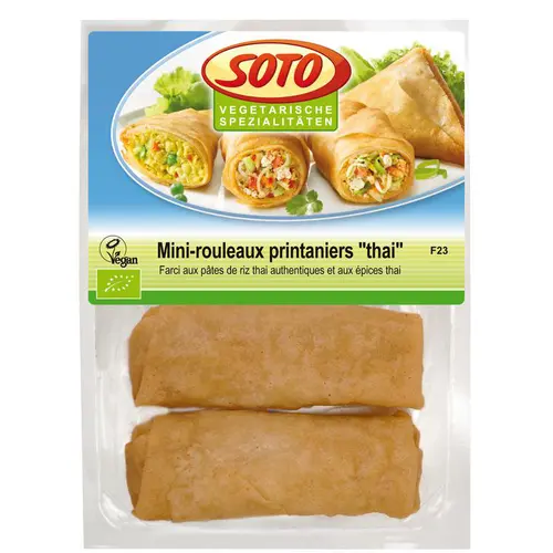 Pour enrichir votre univers jardin:Mini rouleaux printaniers bio Thai Soto - 4 x 50 g