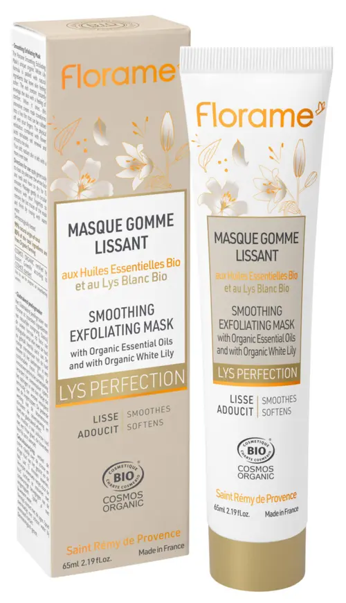 Extérieur essentiel:Masque gomme lissant Florame gamme Lys perfection - 65 ml