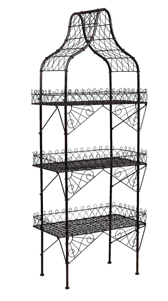 Etagère en métal vieilli