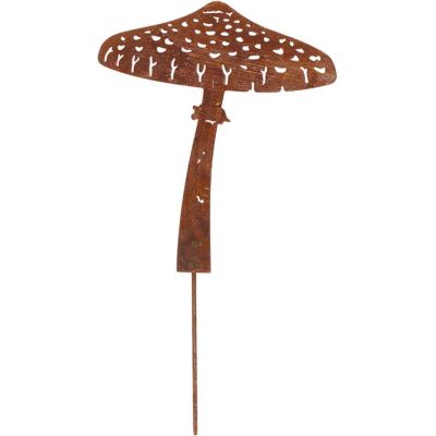 Champignon en métal rouillé sur pic (Champignon parasol)