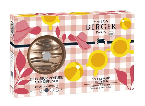 Pour un jardin bien organisé:Diffuseur pour voiture senteur pêche soleil fruité Maison Berger Paris