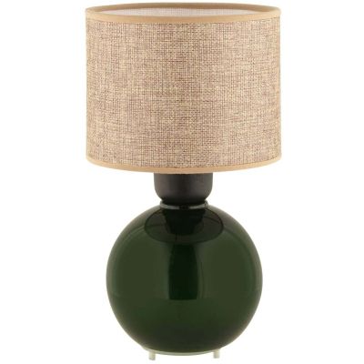 Lampe à poser en verre Circle (Crème et vert)