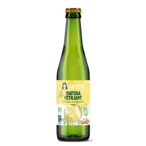 Solution maison：Matcha pétillant citron et gingembre bio Yumista - 33 cl