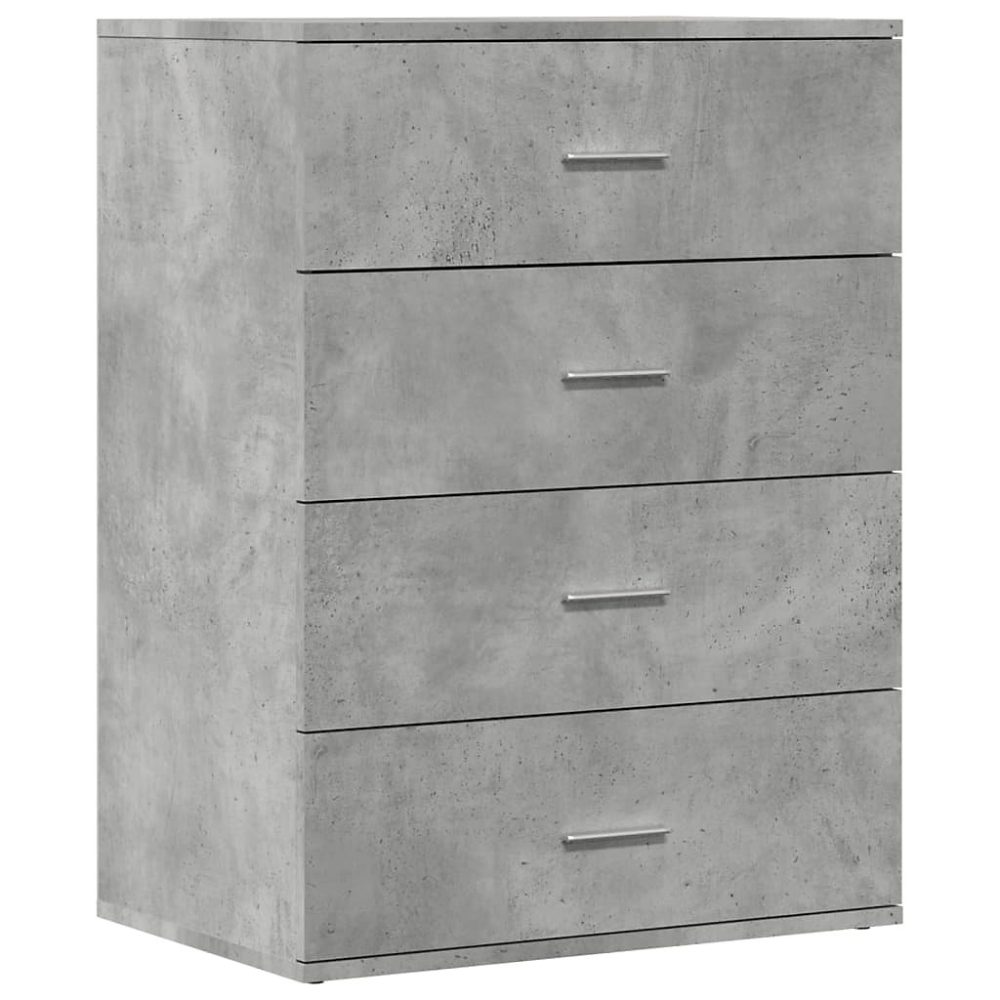 Buffet gris béton 60 × 39 × 80 cm bois d'ingénierie vidaXL