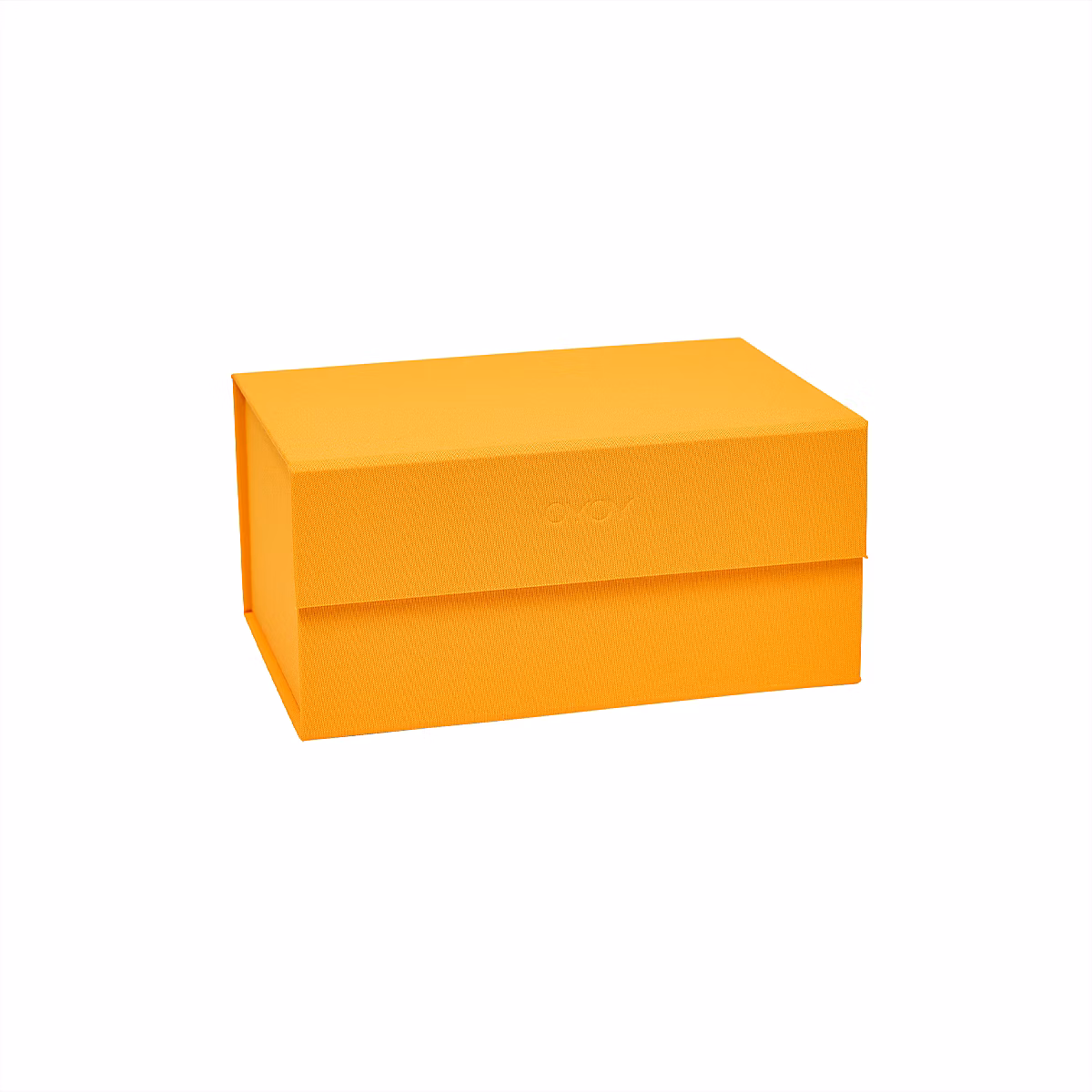 Boîte de rangement jaune en carton H12 × 24 × 17