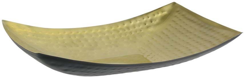 Plateau incurvé noir mat et doré (Petit modèle)