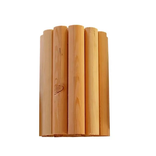Pour l’univers du jardin:Bordure rouleau, 1/2 rondins en pin séché Robin S.A.R.L. - 150 x 30 cm