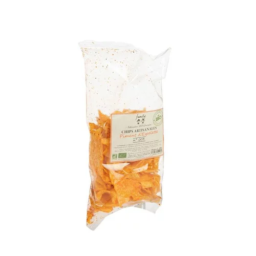 L’allié de vos extérieurs:Chips artisanales piment d'espelette bio Family chips - 125 g