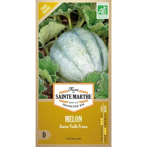 Jardin durable:Graines de melon ancien vieille France bio Ferme de Sainte Marthe - graines à semer