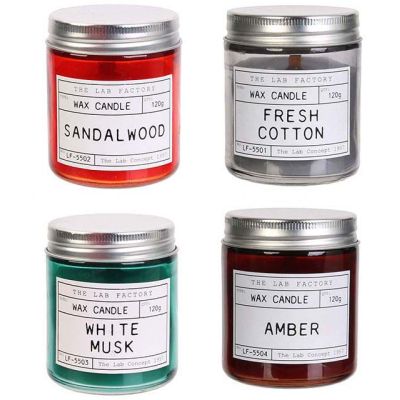 Bougies parfumées en pot Lab 8 cm (Lot de 4)