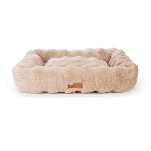 Jardin essentiel：Corbeille pour chien Alpine coloris beige en tissu Scruffs Taille L - 75 x 60 cm
