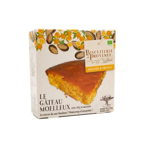 Votre allié à l’extérieur:Gâteau moelleux amande & orange bio Biscuiterie de Provence - 110 g