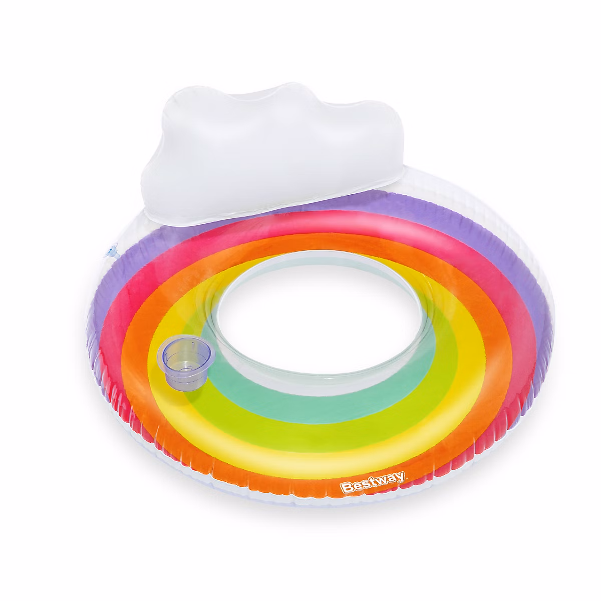 Bouee Gonflable pour Plage ou Piscine Bestway Rainbow Dreams Swin Tube 105 × 33 cm avec Porte Verres Multicolore