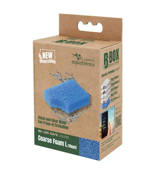 Pour plus de confort au jardin:Mousse de filtration grosse pour aquarium coloris bleu Aquatlantis B-Box coarse foam - Taille L