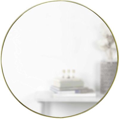 Miroir rond en métal 86 cm Hubba (Laiton)