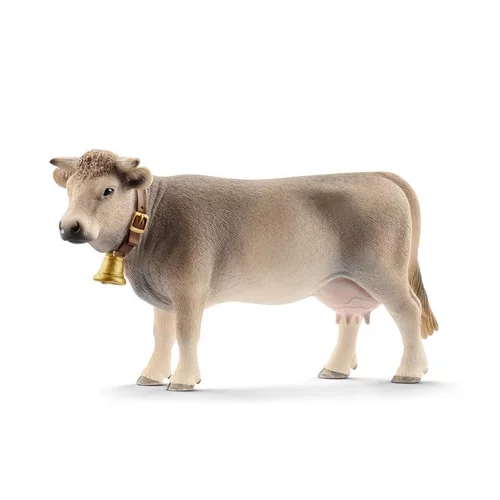 Pour vos projets：Figurine Vache Braunvieh Série Animaux de la ferme 13x3,8x7,8 cm