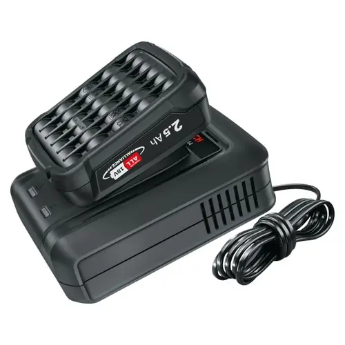Jardin moderne：Chargeur avec sa batterie 2,5 AH coloris noir Bosch - 18 V