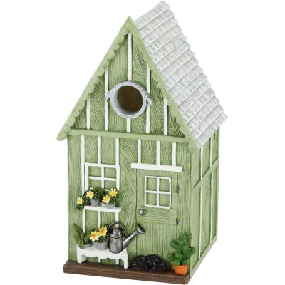 Nichoir à mésange en polyrésine et bois contreplaqué (Abri de jardin)