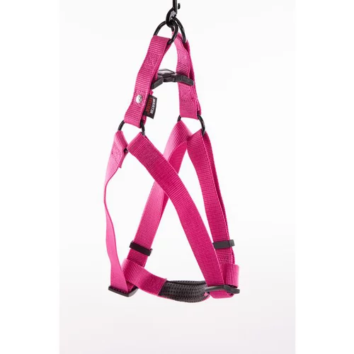 Autour du jardin：Harnais baudrier réglable rose pour chien - 2,5x70/90 cm