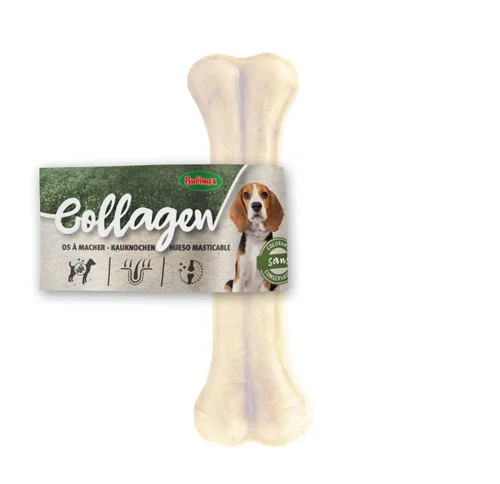 Extérieur déco:Os pour chien collagène pressé Bubimex - 13 cm