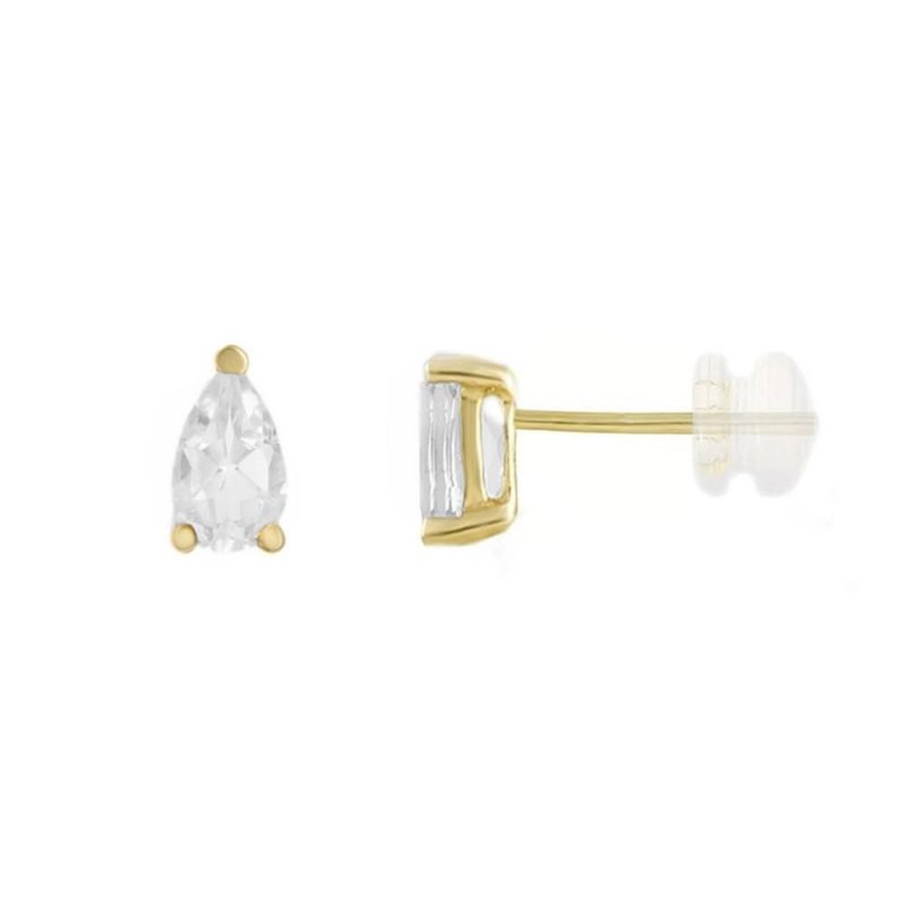 L'ATELIER D'AZUR Boucles d'Oreilles Or Jaune et Zirconiums Goutte – Matériel de jardin
