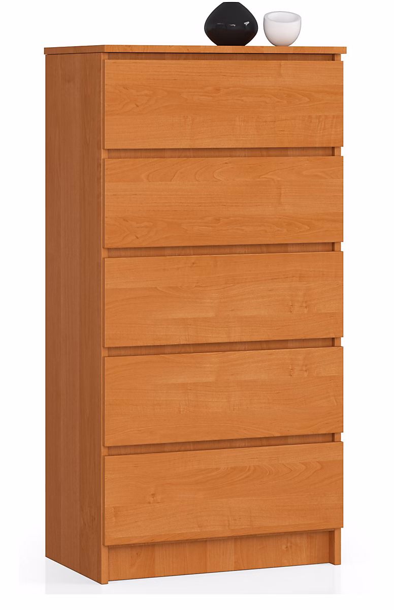 Commode AKORD K60 Aulne 60 cm 5 tiroirs façade Aulne 60 × 40 × 121 cm