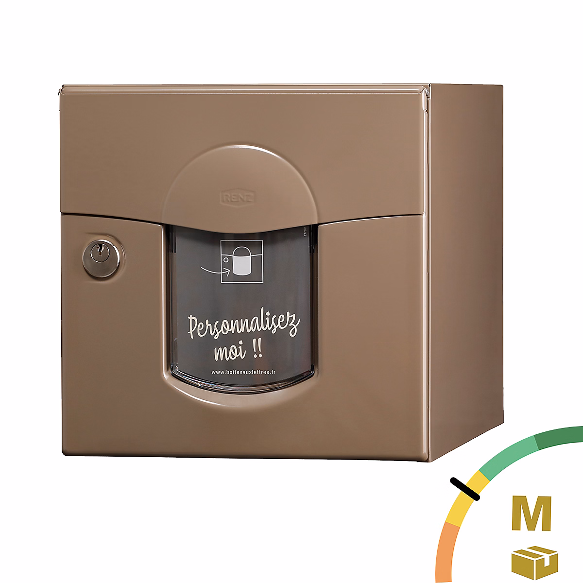 Boîte aux lettres, boîte à colis et accessoires – Boite aux lettres Soléa 1 porte Taupe RAL 7006 B