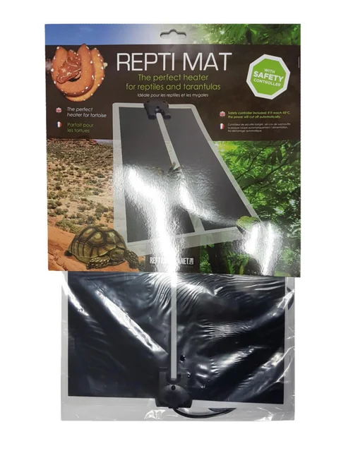 Le compagnon du jardin:Plaque chauffante pour terrarium coloris noir Reptile Planet Repti Mat 20W - 42 x 28 cm