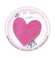 Jardin chez vous:Magnet rond "De tout mon cœur" des Éditions Titi Pinson - 56 mm