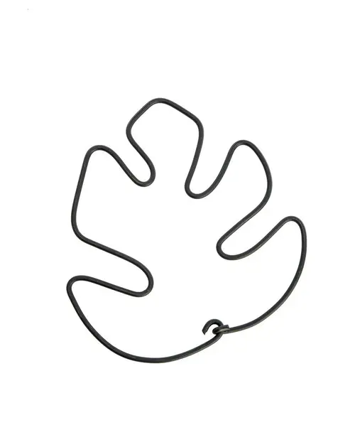 Pour profiter pleinement du jardin:Support de feuilles pour plantes coloris noir en métal - 19 x 20 cm