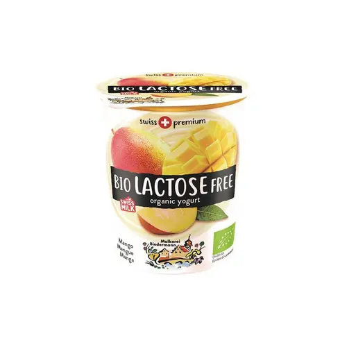 Pour vos espaces：Yaourt de vache mangue sans lactose bio Biedermann – 200 g