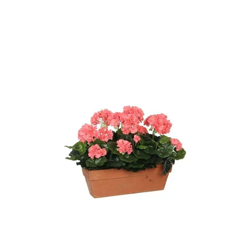 Pour tous vos besoins jardin：Géranium saumon plante artificielle en jardinière Terra 39x13x40 cm