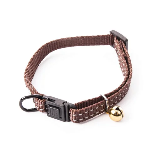 Au service de vos extérieurs：Collier en nylon pour chat Flash marron