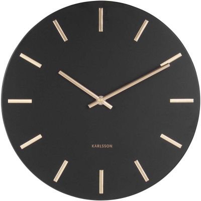 Horloge moderne métal Charm 30 cm (Noir)
