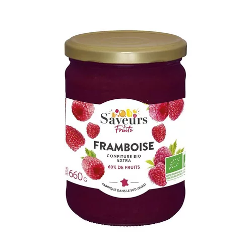 Pour un jardin à votre image:Confiture Extra de framboise bio - 660 g