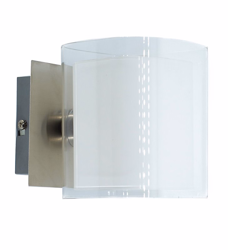 Luminaire et éclairage intérieur – Applique murale lampe design intérieur en verre et nickel Compatible LED G9