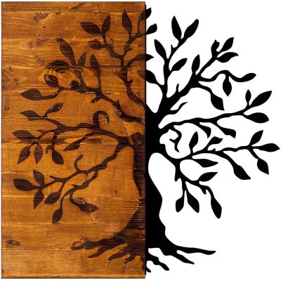 Décoration murale en bois et métal Walnut (Arbre)