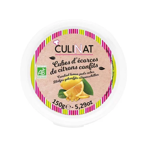 Pour un extérieur plus pratique:Cubes écorces citrons Culinat 150g