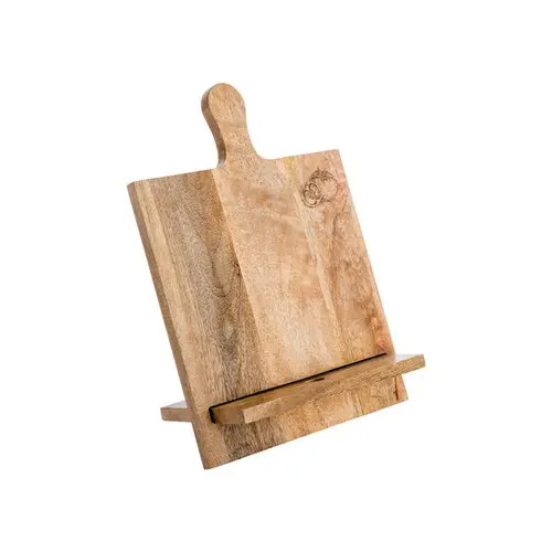 Une solution pratique pour le jardin：Lutrin en bois de manguier naturel décor tomate gravée - 33 x 25 x 16 cm