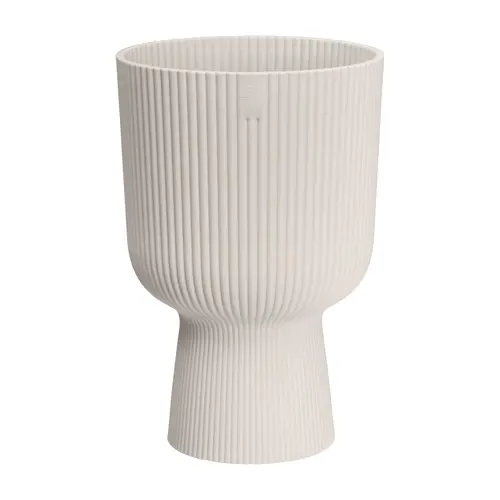 Jardin choix:Cache-pot vibes fold coloris blanc en plastique recyclé Elho - Ø 30 cm