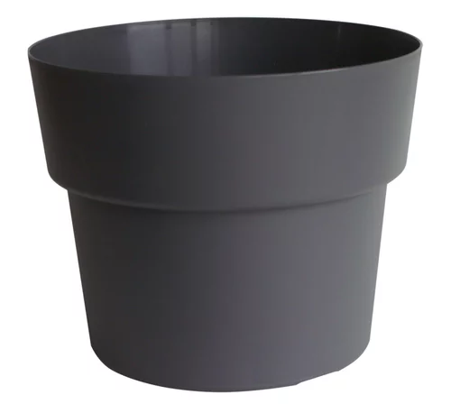 Simple pour le jardin：Pot en plastique recyclé gris Ardoise Cocoripot 35 L - Ø 43 x H 33,5 cm