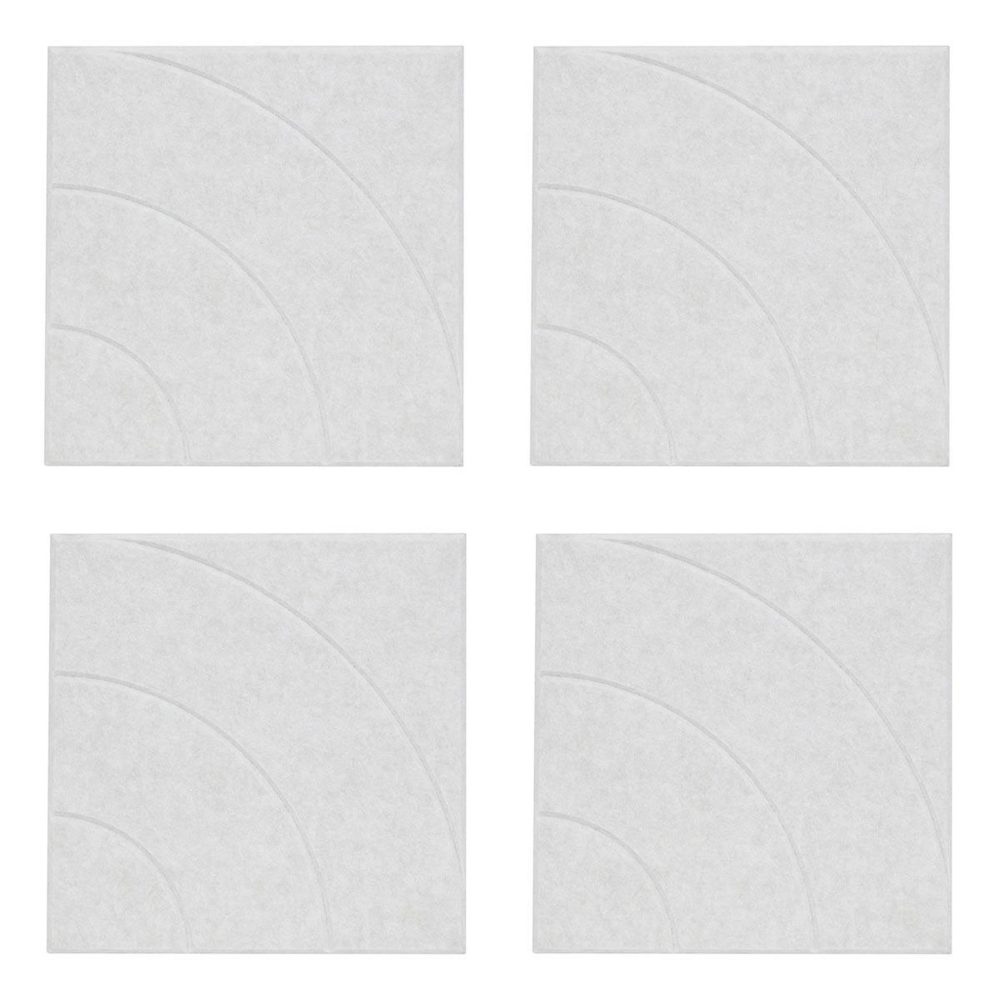 ATMOSPHERA Lot de 4 panneaux déco arche feutrine 30x30cm gris – 30 cm 0,9 cm