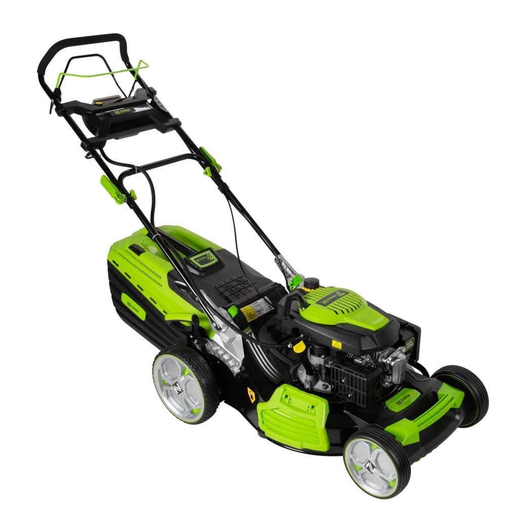 ZIPPER Tondeuse à gazon avec e-start système 4en1 - 173 cc - batterie 1500 mah - largeur de coupe 520 mm
