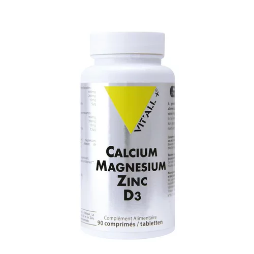 Pour tous vos besoins extérieurs：Comprimés de calcium, zinc, bisglycinate et magnésium x 90