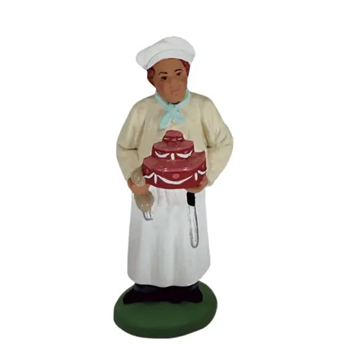 Extérieur équipement：Personnage de crèche de Noël pâtissier Santons Escoffier - 7 cm