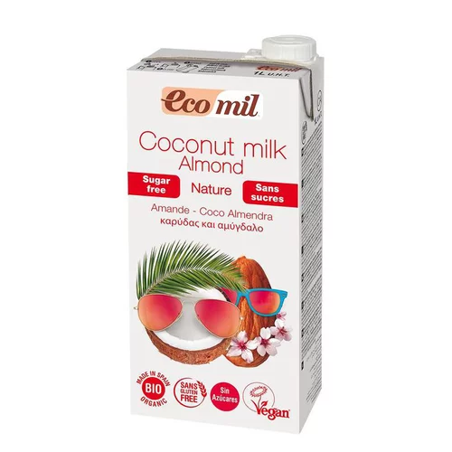 Jardin en douceur：Lait de coco et amandes sans sucres bio - 1 L