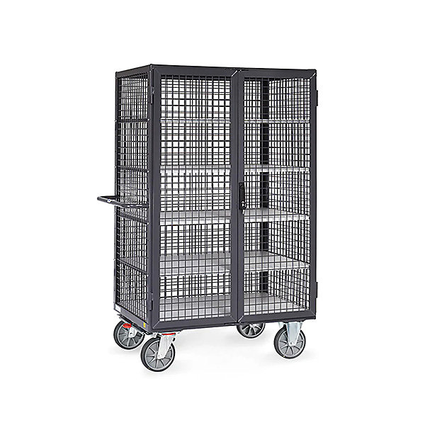 Chariot ESD grillagé – Plateaux 1000 × 680mm, Charge max 750kg, 9392