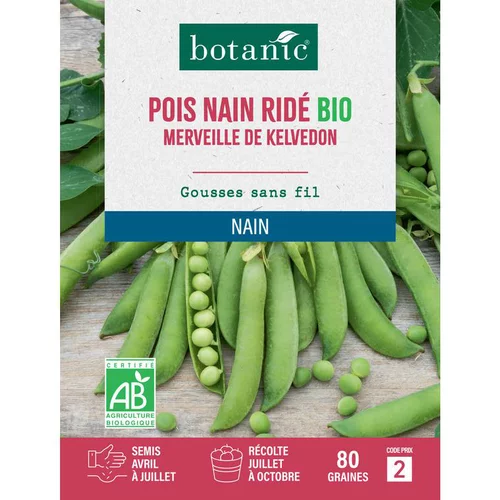 Votre allié à l’extérieur:Graines de pois nain ridé merveille de kelvedon bio botanic® - graines nain semer
