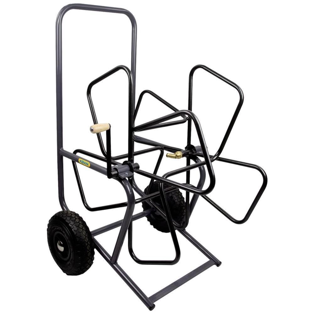 Hozelock Dévidoir de tuyau sur roues Profi 200 m nu – métal – Matériel de jardin