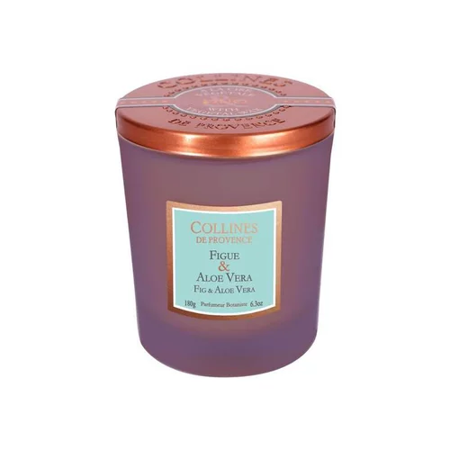 Pour votre projet:Bougie parfumée en cire végétale senteur Aloé vera Collines de Provence - 180 g